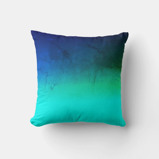 Stylish Turquoise Green Blue Minimalistic Cushion (Front)