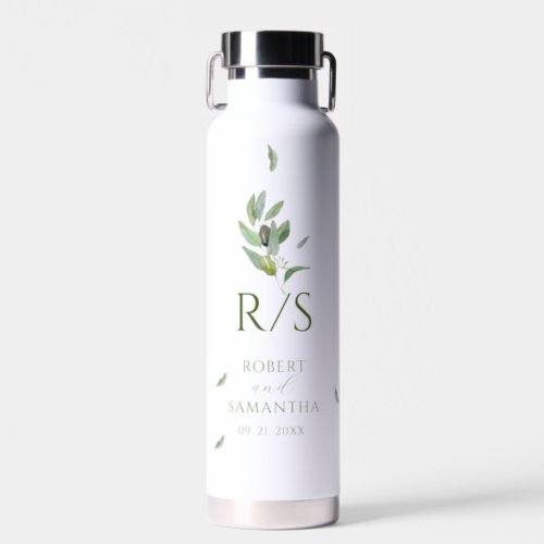  Stylish Tuscany watercolor Olive Leaves Branch Water Bottle