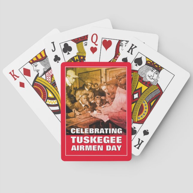 Stylish TUSKEGEE Airmen Poker Cards (Back)