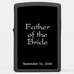 Stylish Tuxedo Black Father of the Bride Zippo Lighter