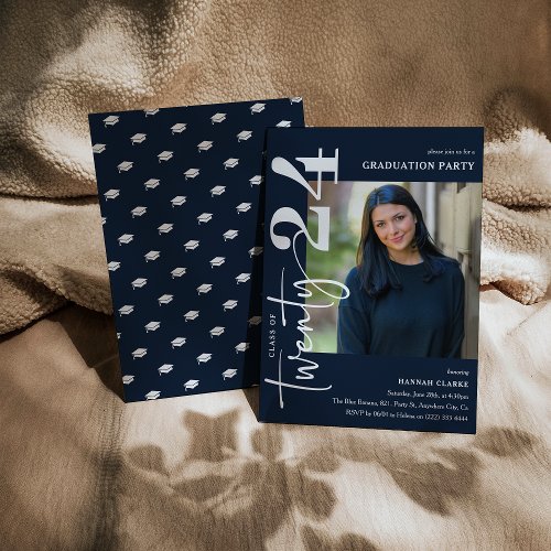 Stylish Twenty24 Photo Graduation Party Invitation