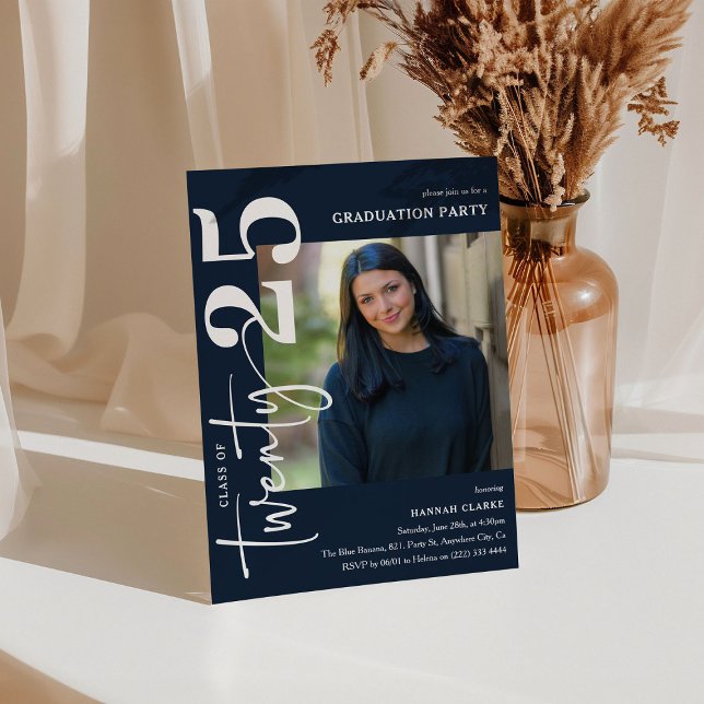 Stylish Twenty25 Photo Graduation Party Invitation (Creator Uploaded)