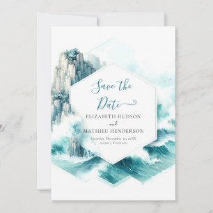 Stylish Typography Nautical Wedding Save The Date