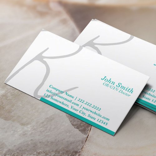 Stylish Typography OBGYN Doctor Business Card