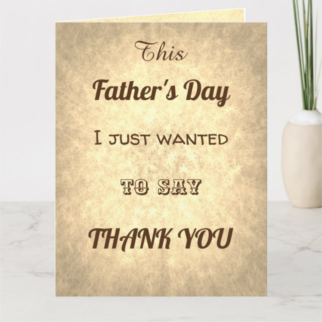 Stylish typography style Thank you Father’s Day Card (Front)
