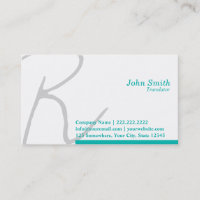 Stylish Typography Translator Business Card