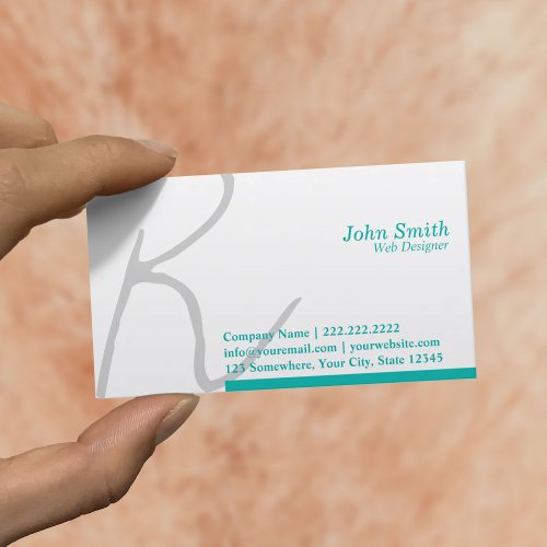 Stylish Typography Web Design Business Card