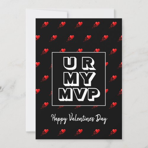 Stylish U R MY MVP Valentines Day Holiday Card