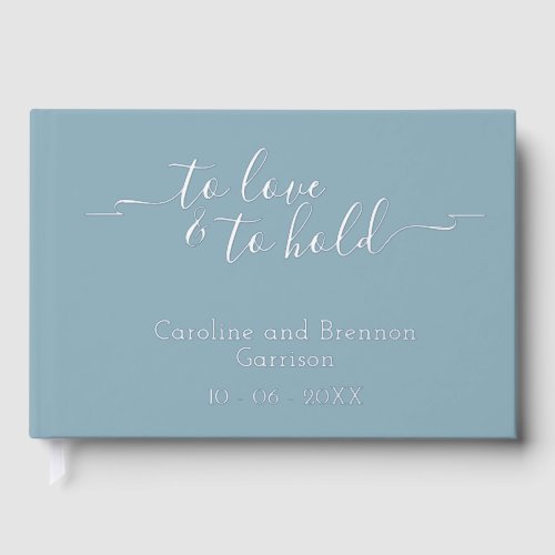 Stylish Unique Couple Names Wedding Vow Gold Foil Foil Guest Book