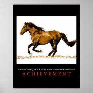 Stylish Unique Motivational Horse Poster Print