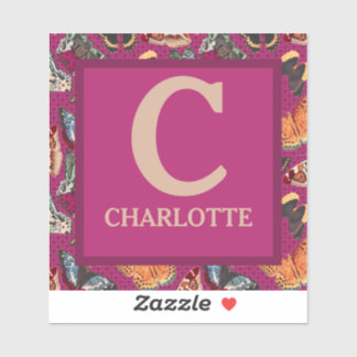 Stylish & Unique Purple Vintage Butterfly Sticker