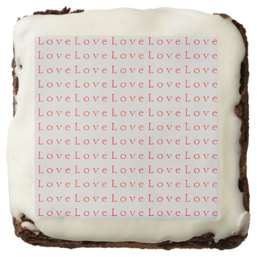 Stylish Unique Red Love Wedding Brownie