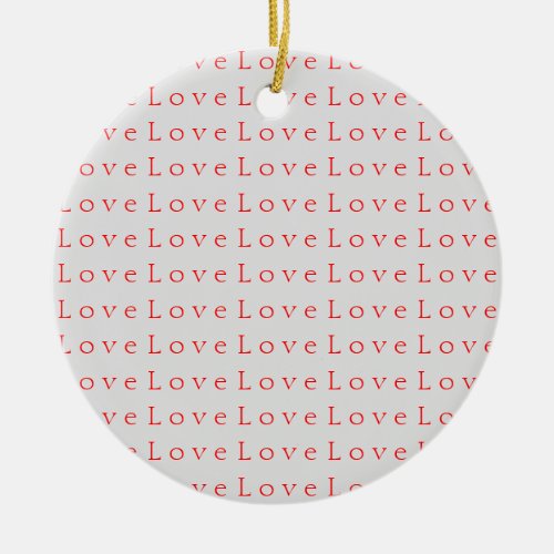 Stylish Unique Red Love Wedding Ceramic Ornament