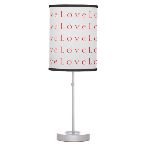 Stylish Unique Red Love Wedding Table Lamp