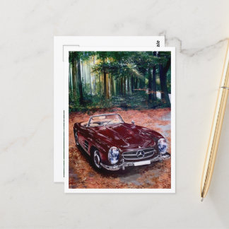 Stylish Unique Vintage Retro car Postcard