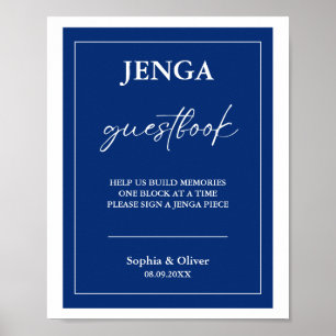 Stylish Unique Wedding Jenga Guest Book Sign