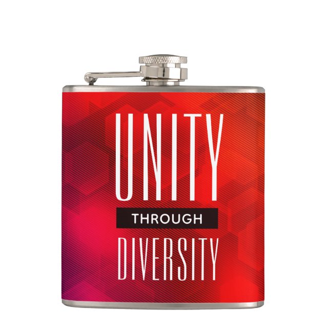 Stylish Unity Through Diversity Flask (Front)
