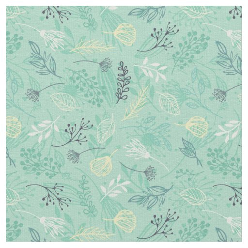Stylish various foliage green pattern fabric