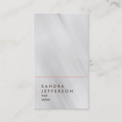 Stylish Vertical Grey Hairdresser Style Consultant Business Card