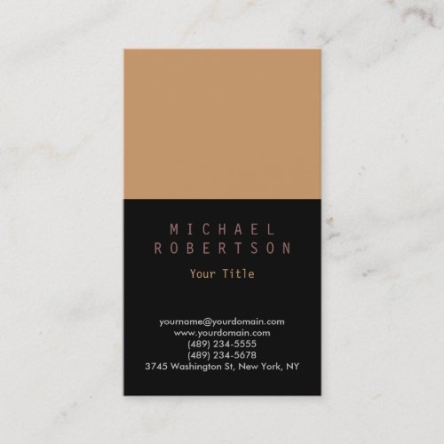 Stylish Vertical Plain Simple Business Card
