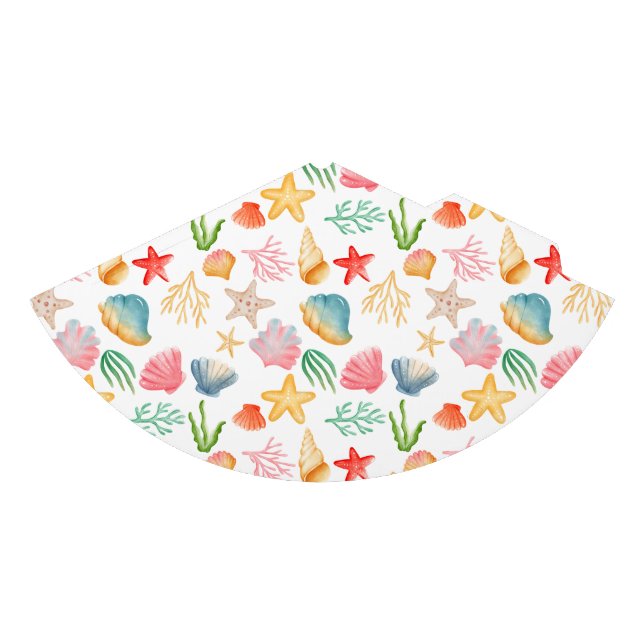 Stylish Vibrant Ocean Marine Sea Shell Colorful  Party Hat (Front)