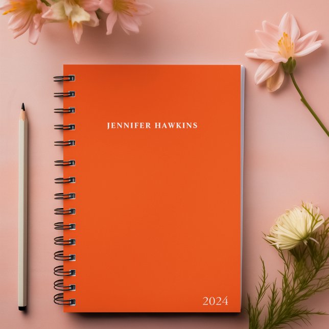 Stylish Vibrant Orange Monthly Weekly Personal  Planner (Creator Uploaded)