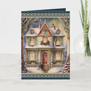 Stylish Victorian Christmas Holiday Card