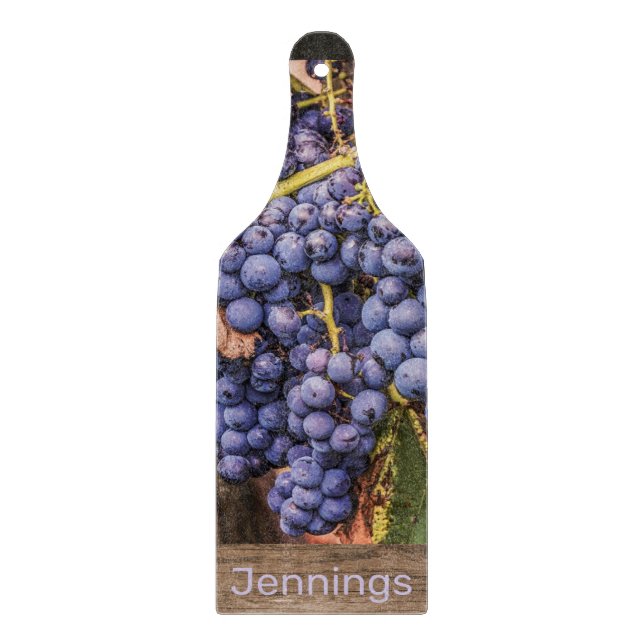 Stylish Vineyard Monogrammed Cutting Board (Front)
