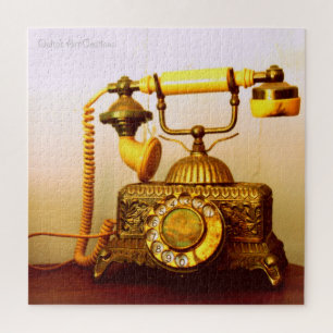 Stylish Vintage Antique Phone Jigsaw Puzzle