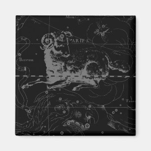 Stylish Vintage Aries Constellation by Hevelius Magnet