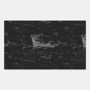 Stylish Vintage Aries Constellation by Hevelius Rectangular Sticker