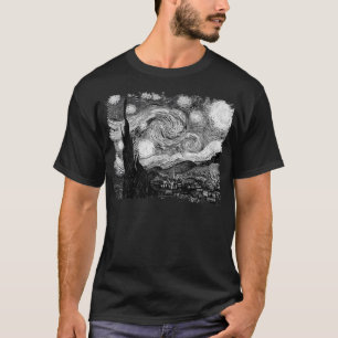 Stylish Vintage Art Starry Night Van Gogh Classic  T-Shirt