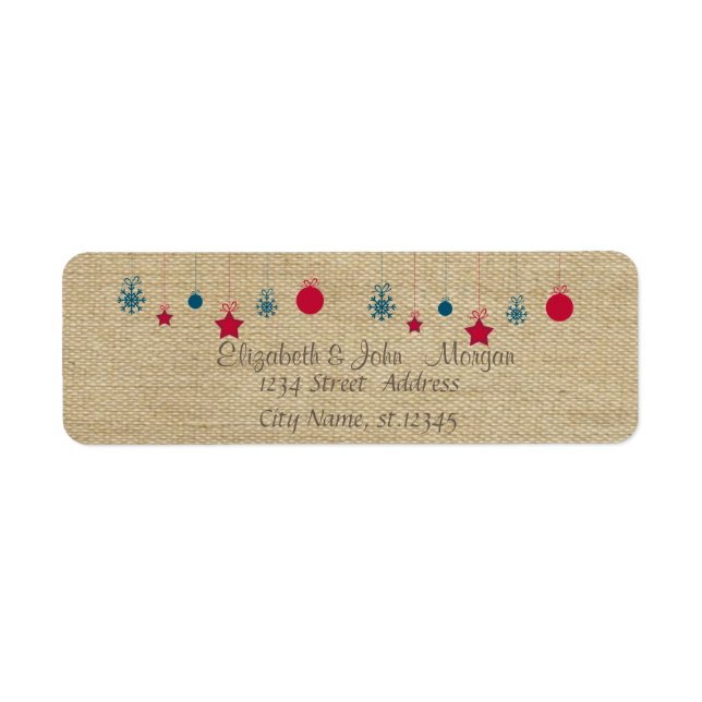 Stylish,Vintage,Christmas Balls Label (Front)