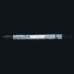 Stylish Vintage Denim Drawings Name Pen<br><div class="desc">This personalized pen features a vintage denim design,  including a drawing of the Eiffel Tower. Easy to personalize for any use - a gift,  back to school,  college,  teens,  moms,  etc! See the matching notebook and planner in our shop!</div>