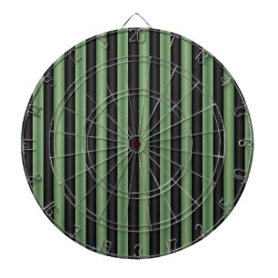 Stylish Vintage Olive Sage Green Black 3D Striped Dart Board