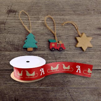 Stylish Vintage Red Gold Sleigh Glitter Monogram
