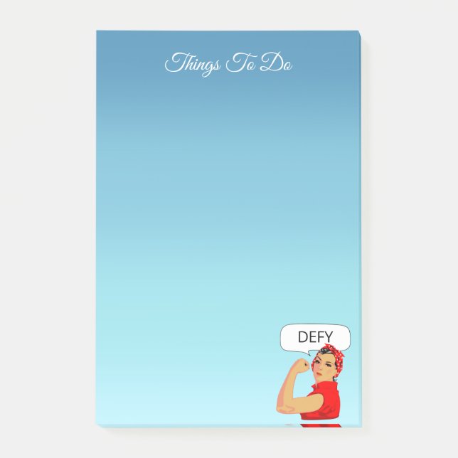 Stylish Vintage Woman Things To Do Post-it Notes (Front)