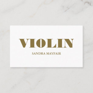 Stylish Violinist, Professional Musician Business Card