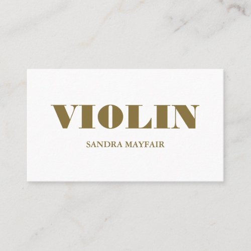 Stylish Violinist Professional Musician Business Card