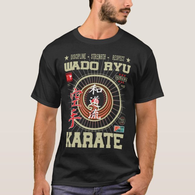 stylish Wado-Ryu Karate Design T-Shirt (Front)