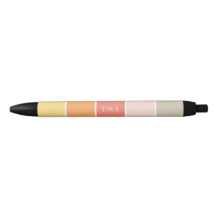 Stylish Warm Color Blocks Personalized Pen