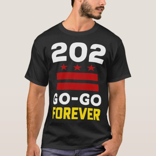 Stylish Washington DC 202 GoGo Music Forever gift T_Shirt