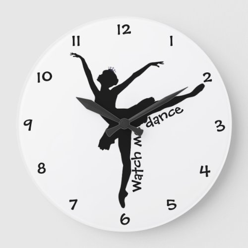 Stylish WATCH ME DANCE Ballerina Silhouette Large Clock