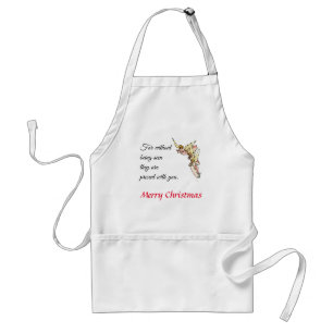 Stylish Watercolor Angels Emerge from Clouds  Adult Apron