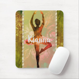 Stylish Watercolor Ballerina  Personalized Mouse Pad