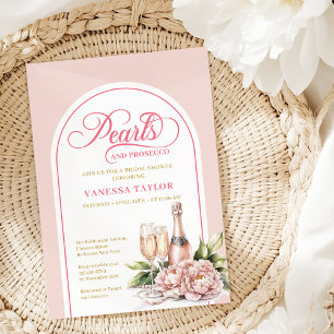 Stylish Watercolor Blush and Gold Shower Invite