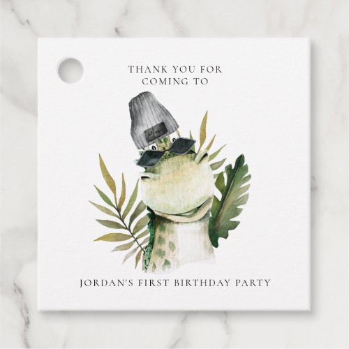 Stylish Watercolor Dinosaurs  Birthday Party Favor Tags