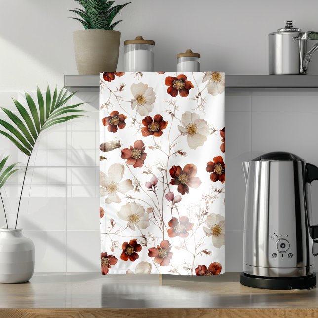 Stylish Watercolor Floral Kitchen Towel (Creator Uploaded)
