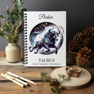 Stylish Watercolor Taurus Custom Journal
