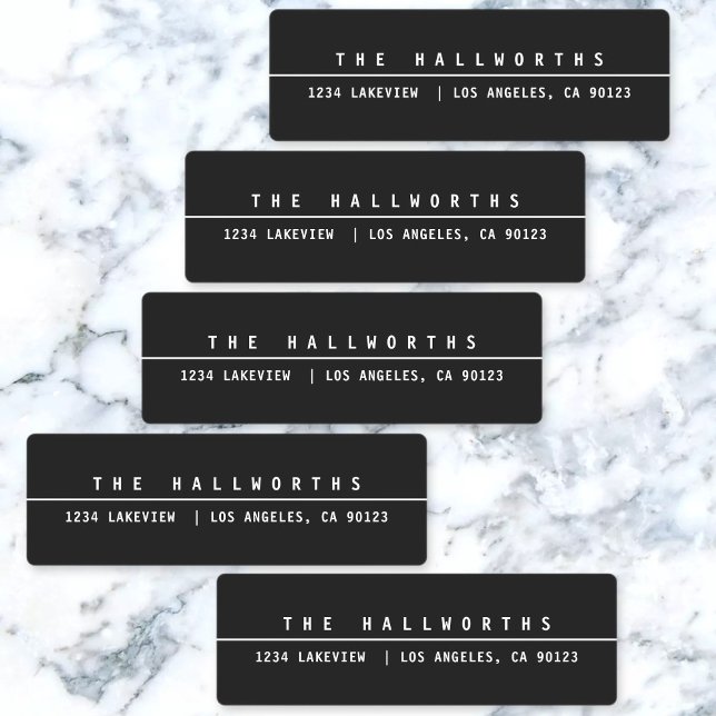 Stylish Waterproof Minimalist Black & White Labels (Creator Uploaded)